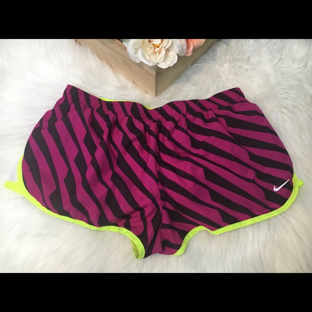 Nike Dri Fit Women’s Purple Striped Shorts L